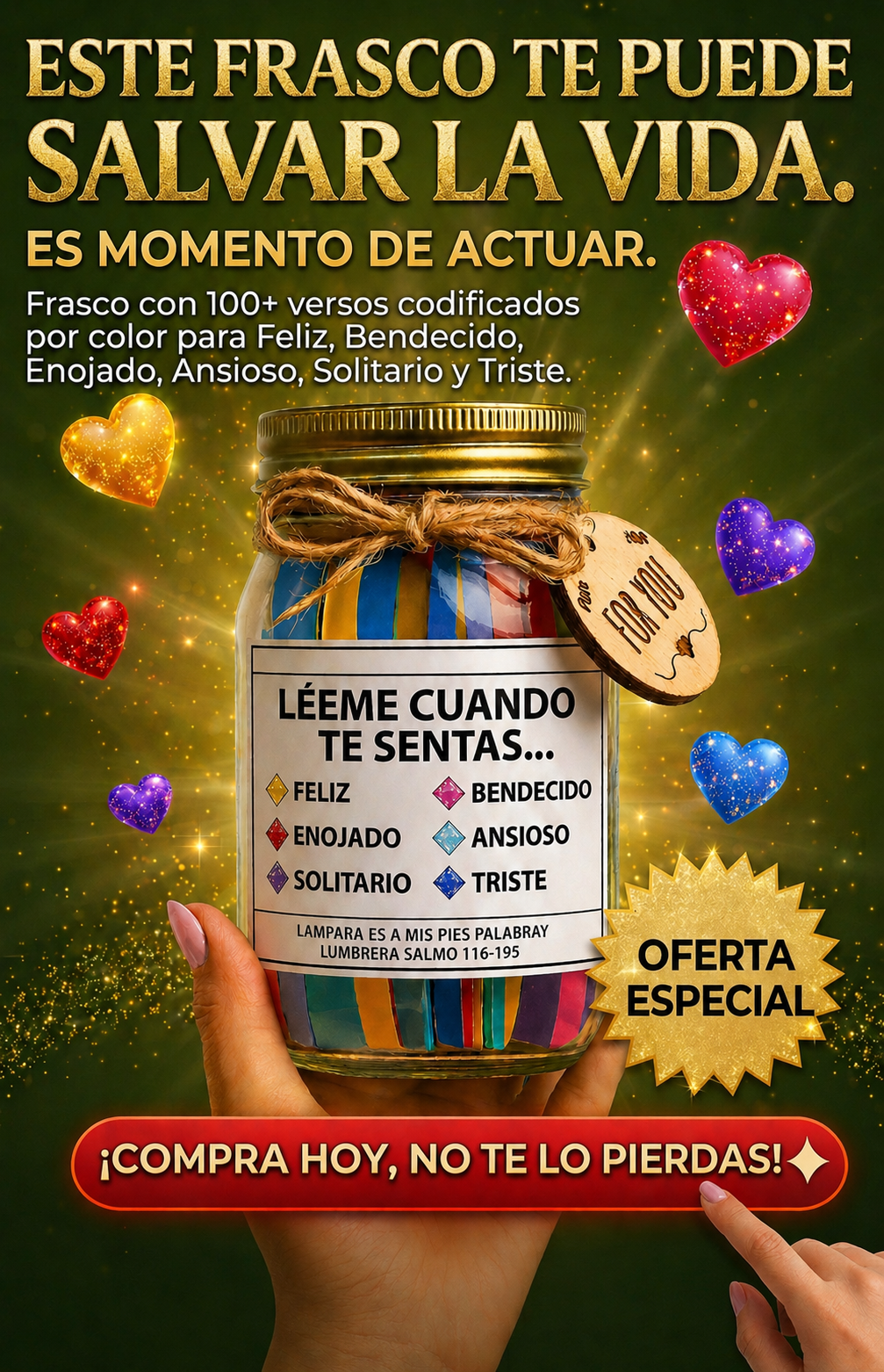 Frasco con versiculos