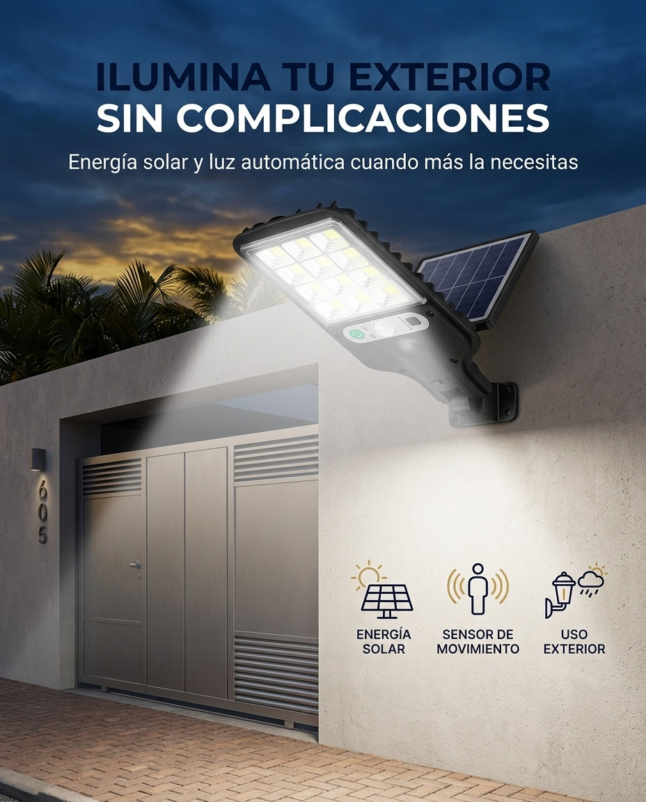 Lámpara solar con sensor