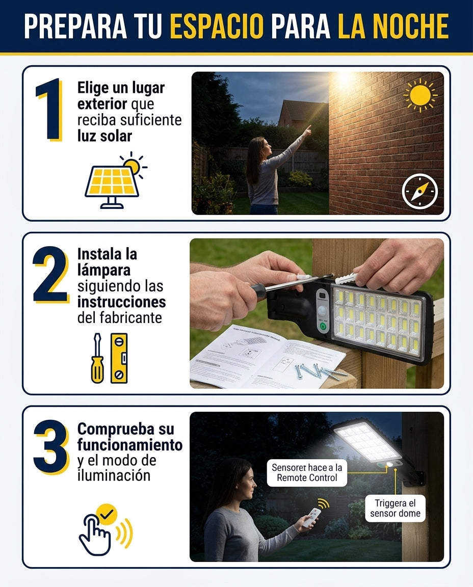 Lámpara solar con sensor