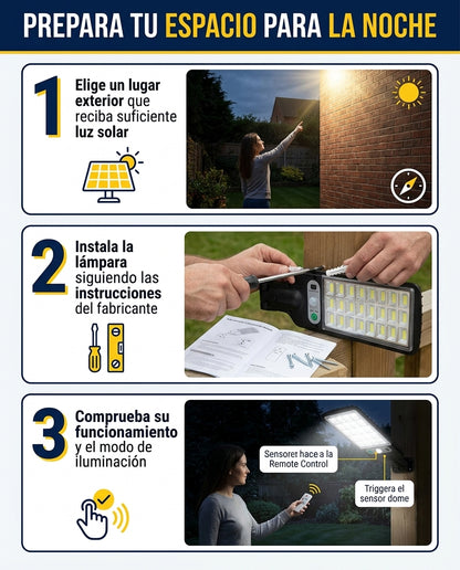 Lámpara solar con sensor